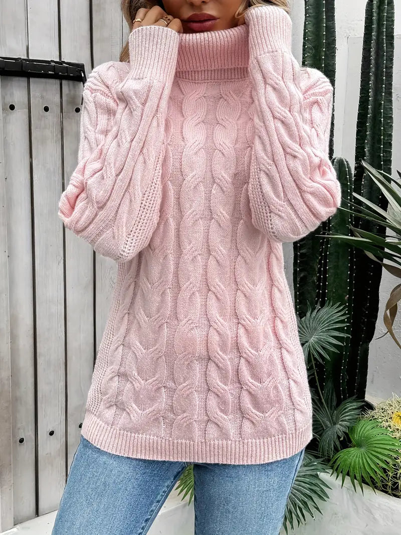 BRENDA™ | Pull à col roulé en tricot