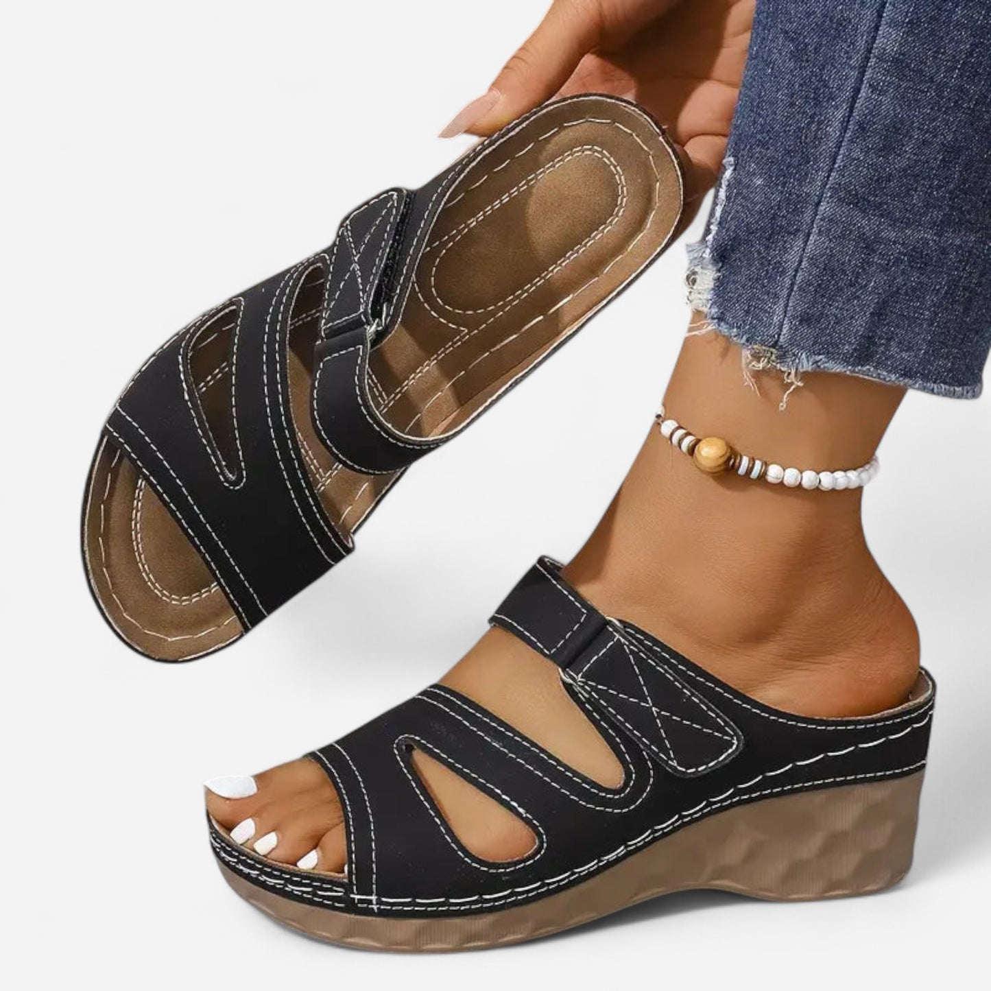 Serilda - Sandale Élégante à Talon avec Bride Ajustable et Confort Optimal