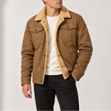 Veste en Jean pour Homme avec Doublure Sherpa et Poches poitrine