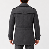 Manteau d'Hiver pour Homme avec Col Haut, Fermeture Éclair et Boutons