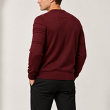 Pull en Maille Texturé pour Homme à Col Rond et Manches Longues