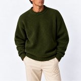 Pull en Tricot Épais à Col Rond pour Homme - Confort et Style