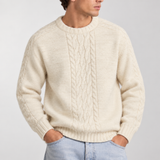 Pull en maille torsadée pour homme - Sweat chaud d'hiver