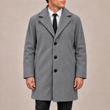 Manteau pour homme à simple boutonnage, revers crantés, 3 boutons