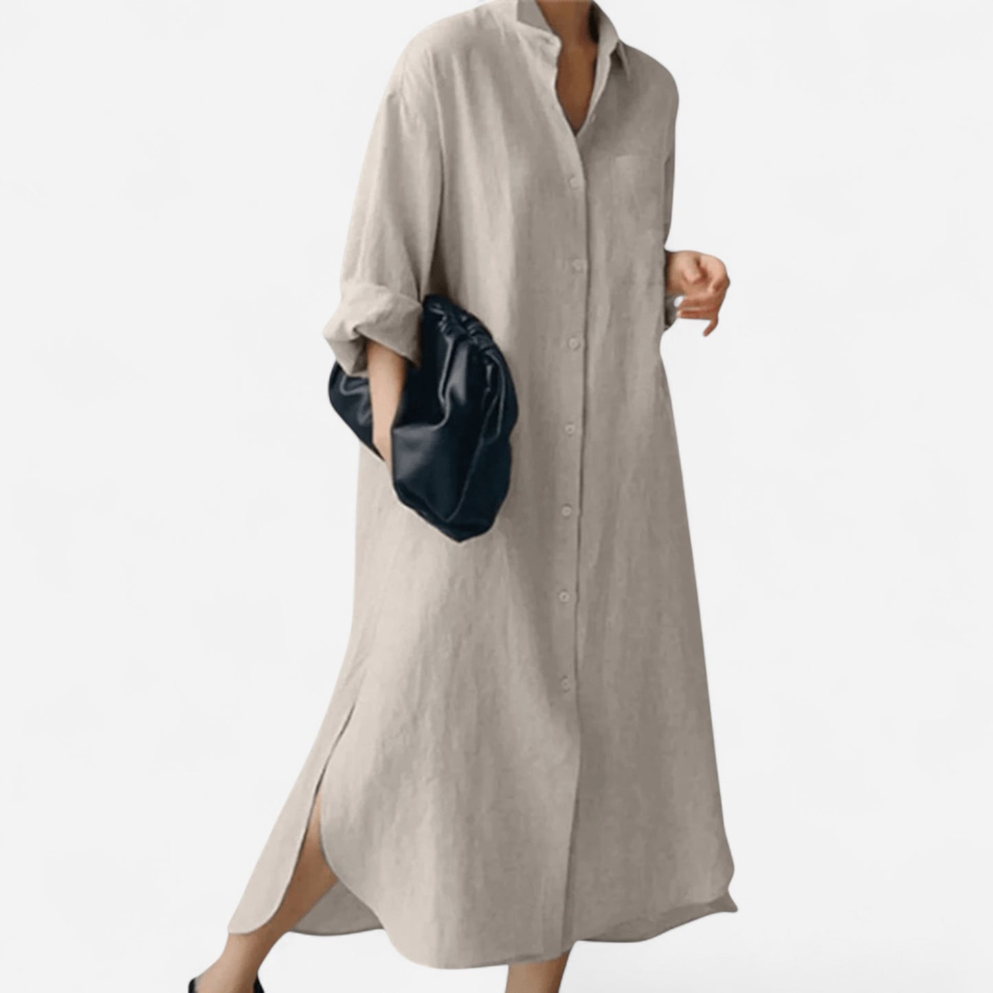 Robe Chemise en Lin Oversize - Élégance Décontractée & Légère
