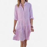 Robe Tiers Rayée - Légère & Respirante en Mélange Coton - Casual Été