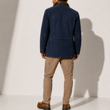 Manteau d'Hiver pour Homme - Veste en Suède à Col Montant Casual