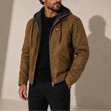 Veste à Capuche pour Homme - Veste d'Hiver en Fleece Zippée