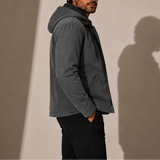 Veste à Capuche pour Homme - Veste d'Hiver en Fleece Zippée