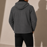 Veste à Capuche pour Homme - Veste d'Hiver en Fleece Zippée