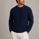 Pull en maille côtelée épaisse pour homme - Confort et style intemporel