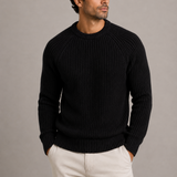 Pull en maille côtelée épaisse pour homme - Confort et style intemporel