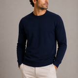 Pull Fin en Maille pour Homme - Col Rond Élégant et Confortable