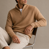Pull-over pour homme en maille texturée - Sweat à col montant