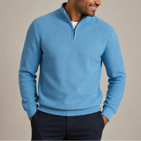 Pull-over pour homme en maille texturée - Sweat à col montant