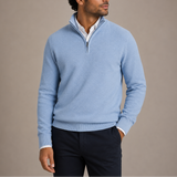 Pull-over pour homme en maille texturée - Sweat à col montant