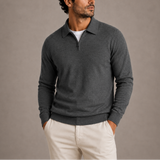Pull Polo Tricot à Col Zippé pour Homme - Élégance et Confort