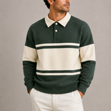 Polo Sweatshirt Rétro Coloré pour Homme - Manches Longues