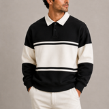 Polo Sweatshirt Rétro Coloré pour Homme - Manches Longues