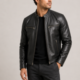 Veste en Cuir Vintage pour Homme – Élégance Intemporelle & Confort Premium