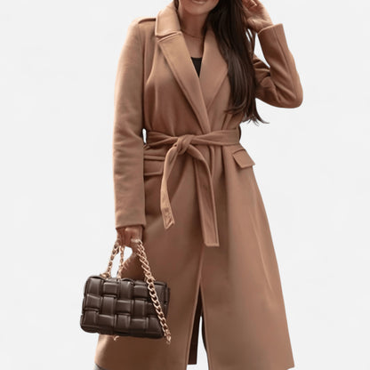 Manteau Long en Laine Mélangée - Élégance et Style Intemporel