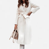 Manteau Long en Laine Mélangée - Élégance et Style Intemporel