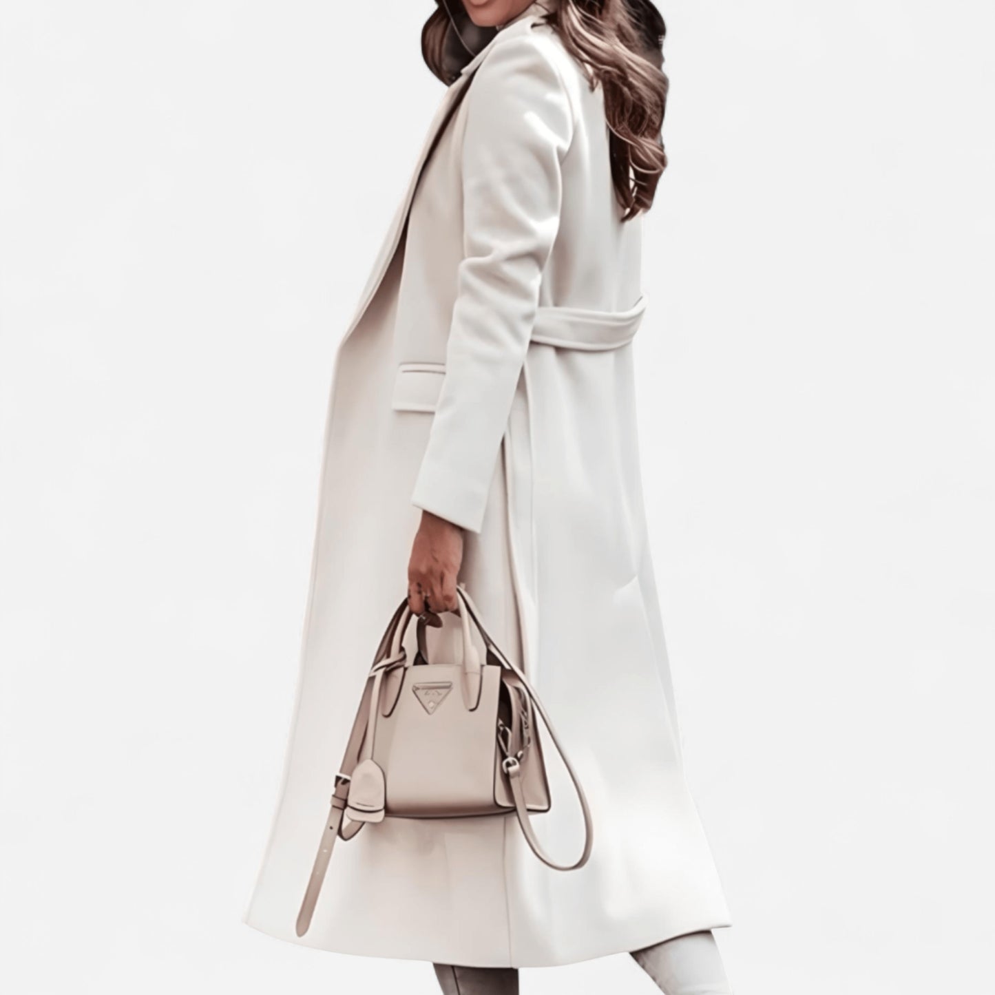 Manteau Long en Laine Mélangée - Élégance et Style Intemporel