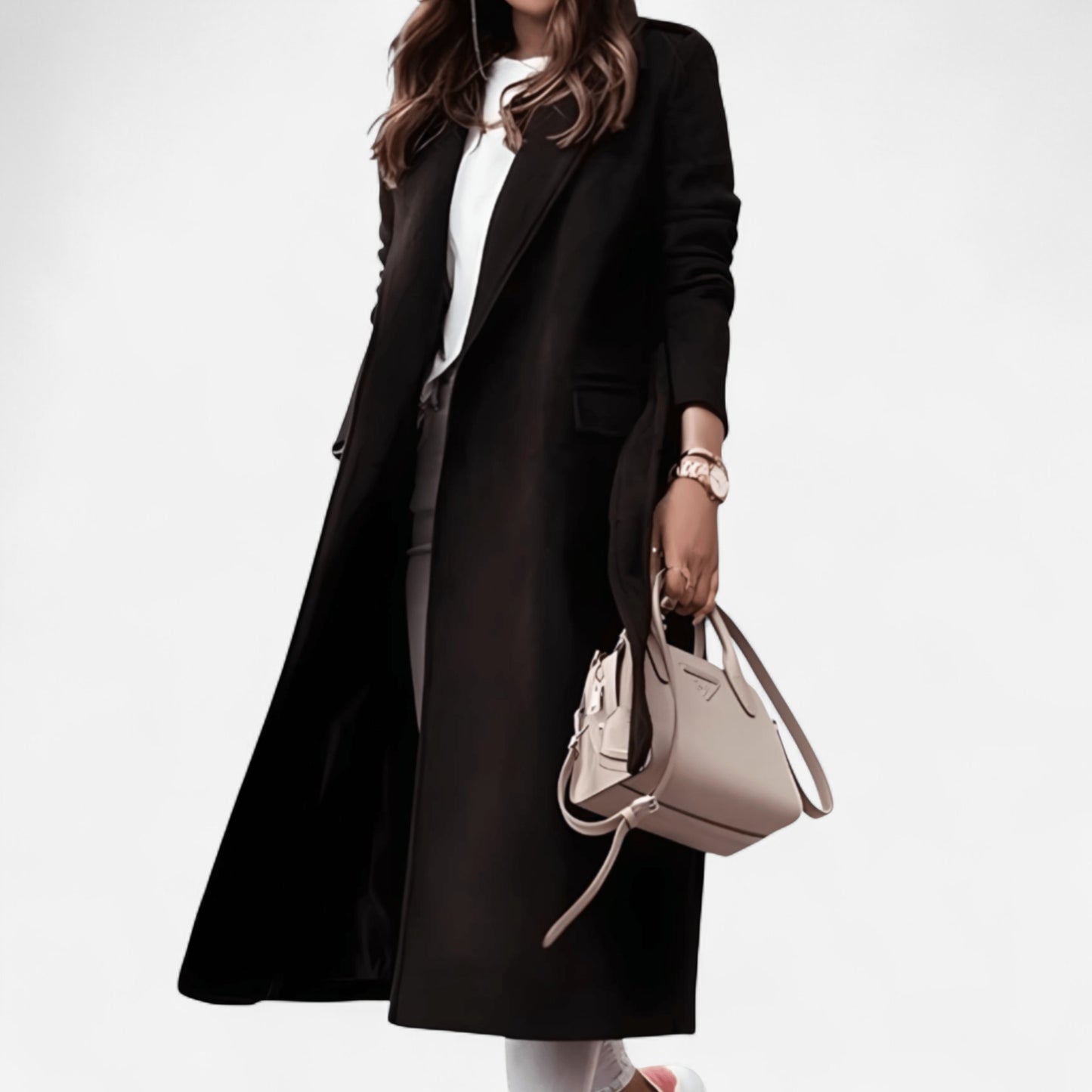 Manteau Long en Laine Mélangée - Élégance et Style Intemporel