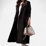 Manteau Long en Laine Mélangée - Élégance et Style Intemporel