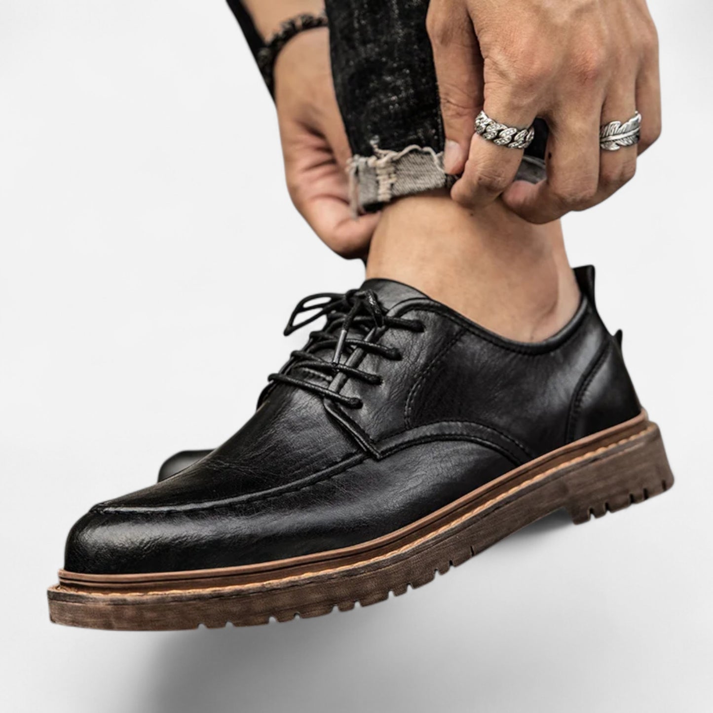 James Chamberlain - Oxfords en Cuir Véritable Élégants et Durables
