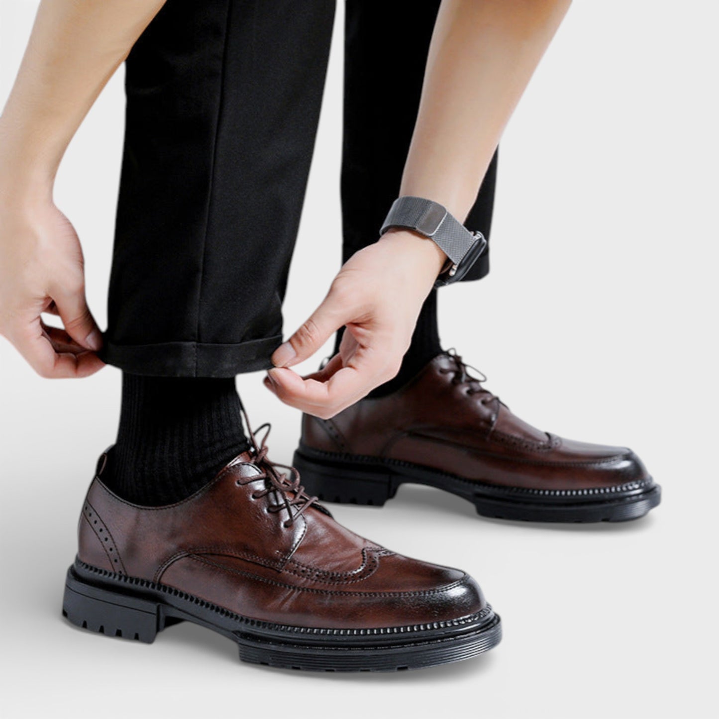 Calhan Leather Derby - Élégance et Confort en Cuir Authentique