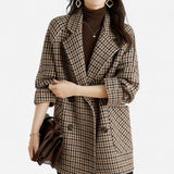 Veste Oversize à Carreaux - Chic Vintage & Ajustement Parfait