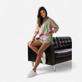 Ensemble Chemise Boutonnée et Shorts - Imprimé Éclatant, Tissu Léger pour Été Casual
