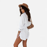 Ensemble Chemise Boutonnée et Shorts - Imprimé Éclatant, Tissu Léger pour Été Casual