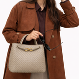 Sac Cabas Tissé en Cuir Vegan Doux – Élégance Quotidienne