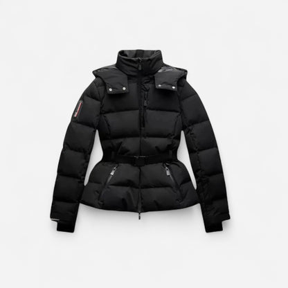 Veste Puffer Femme Résistante à l'Eau avec Ceinture - Élégance et Confort