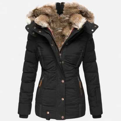 Aisa - Manteau d'hiver douillet avec doublure en fourrure