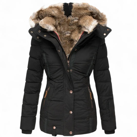 Aisa - Manteau d'hiver douillet avec doublure en fourrure