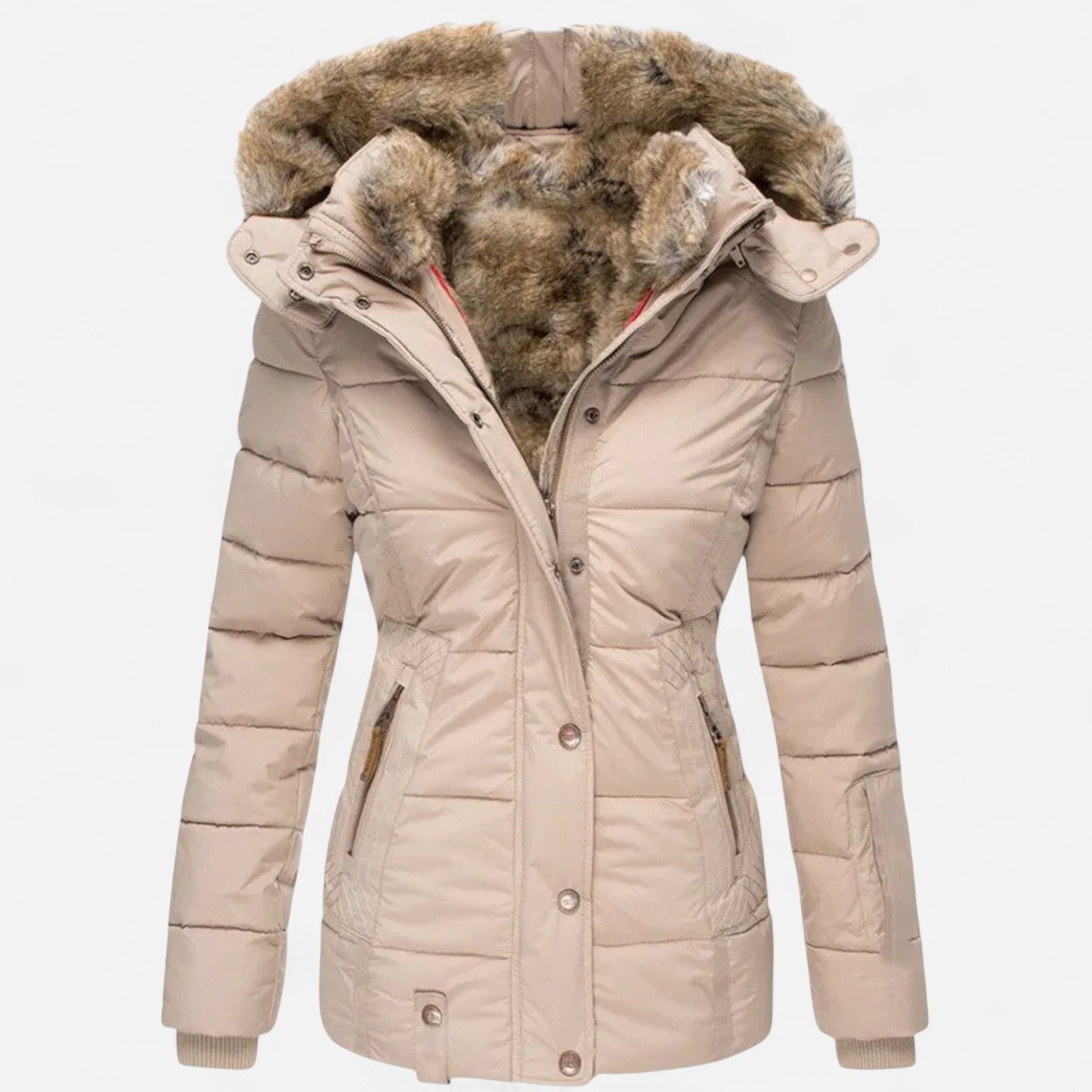 Aisa - Manteau d'hiver douillet avec doublure en fourrure