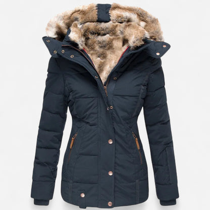 Aisa - Manteau d'hiver douillet avec doublure en fourrure