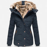 Aisa - Manteau d'hiver douillet avec doublure en fourrure