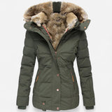 Aisa - Manteau d'hiver douillet avec doublure en fourrure