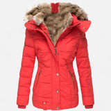 Aisa - Manteau d'hiver douillet avec doublure en fourrure