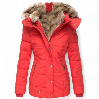 Aisa - Manteau d'hiver douillet avec doublure en fourrure