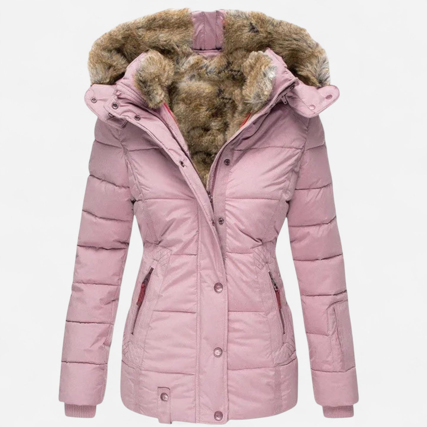 Aisa - Manteau d'hiver douillet avec doublure en fourrure