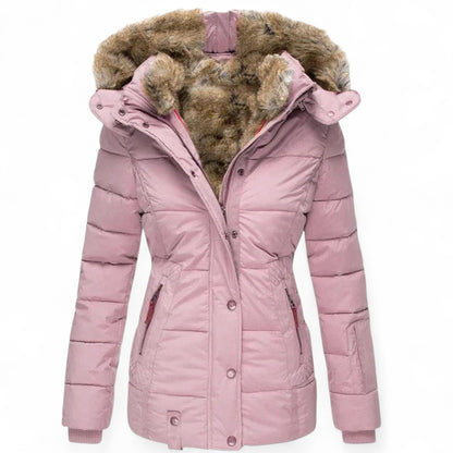 Aisa - Manteau d'hiver douillet avec doublure en fourrure