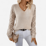 Québec Élégance Blouse&Shirts Martha - Pull couture à col V élégant et confortable