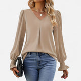 Québec Élégance Blouse&Shirts Miranda - Chemisier d'automne élégant et confortable