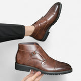 Québec Élégance Boots Darell - Bottines en cuir à double boucle, élégance et confort