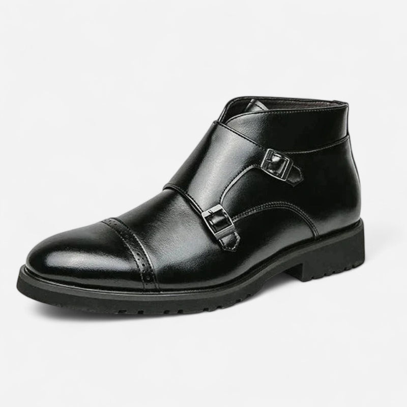 Québec Élégance Boots Darell - Bottines en cuir à double boucle, élégance et confort